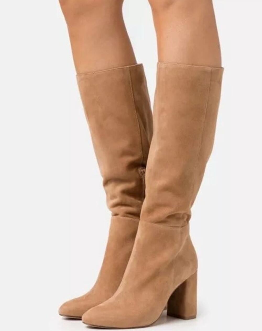 STEVE MADDEN Women’s Suede Leather Ninny Block Heel Knee High Boots | Sz 11M